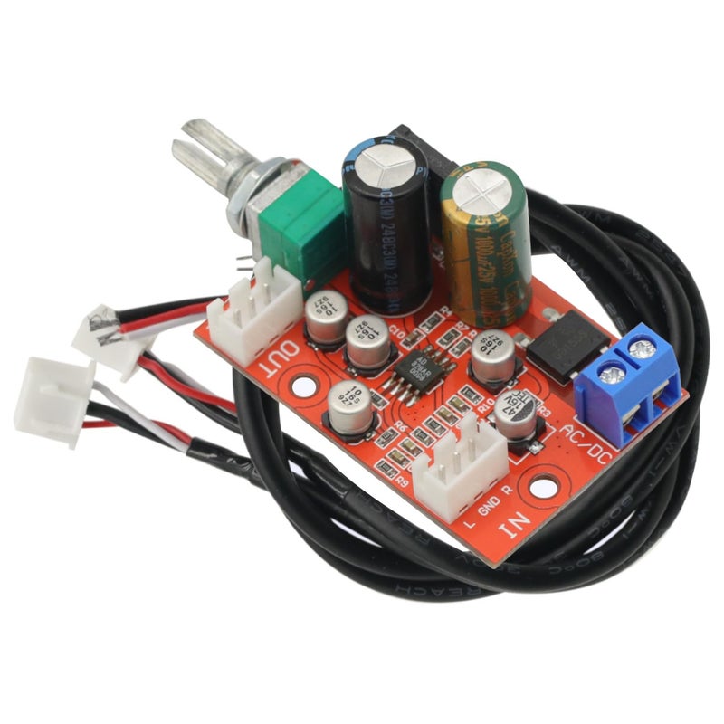 GODIYMODULES AC/DC AD828 Dynamic Microphone Stereo Preamp Power Amplifier Preamplifier Board with Volume Control - Image 5